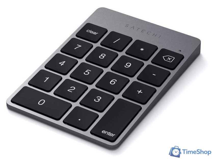 Цифровой блок Satechi Aluminum Slim Rechargeable Bluetooth Keypad (серый космос) - Изображение №6 — Интернет-магазин Time-Shop