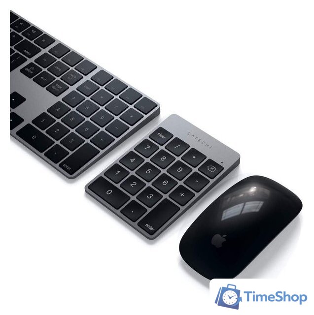 Цифровой блок Satechi Aluminum Slim Rechargeable Bluetooth Keypad (серый космос) - Изображение №4 — Интернет-магазин Time-Shop