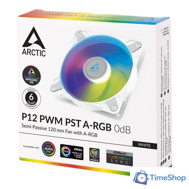 Вентилятор для корпуса Arctic P12 PWM PST A-RGB 0dB ACFAN00254A - Изображение №9 — Интернет-магазин Time-Shop