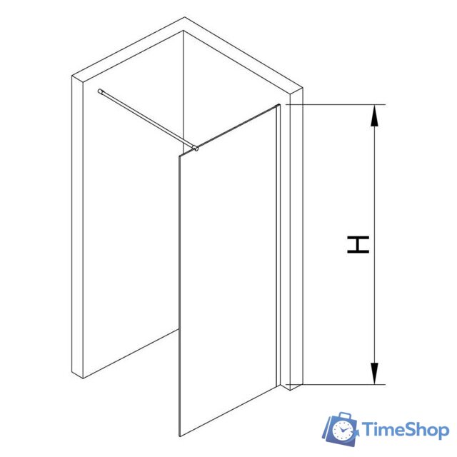 Душевая стенка RGW WA-002 35100208-11 80 (хром/прозрачное стекло) - Изображение №3 — Интернет-магазин Time-Shop