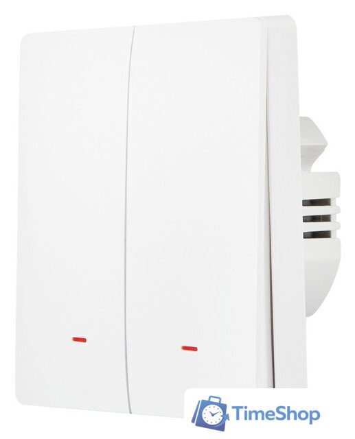 Выключатель Hommyn zigbee 2 клавиши SWZBNN02W (без нейтрали) - Изображение №1 — Интернет-магазин Time-Shop