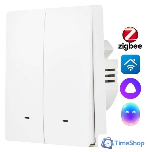 Выключатель Hommyn zigbee 2 клавиши SWZBNN02W (без нейтрали) - Изображение №16 — Интернет-магазин Time-Shop