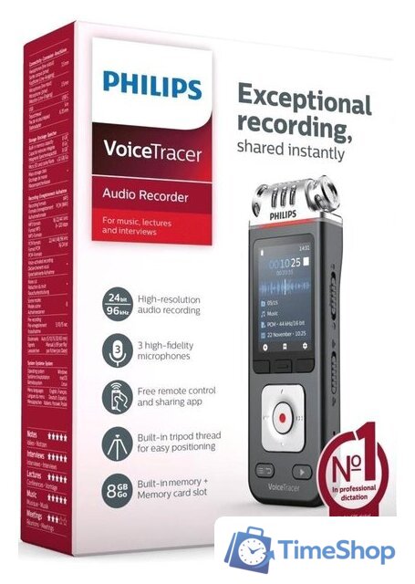 Диктофон Philips DVT6115 - Изображение №6 — Интернет-магазин Time-Shop