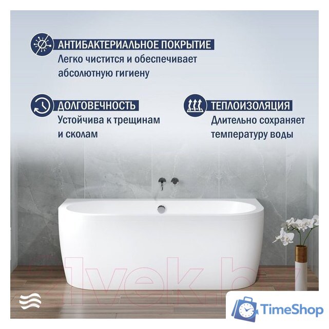 Ванна Lauter Imperia 170x75 21080075 (с ножками) - Изображение №5 — Интернет-магазин Time-Shop