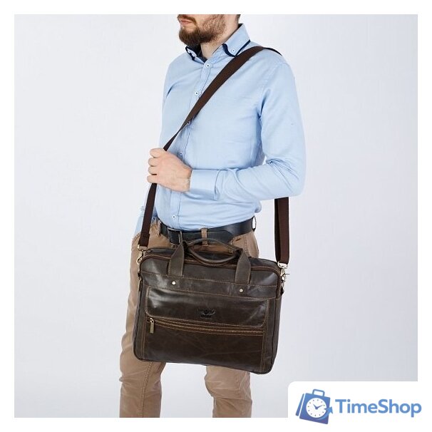 Сумка Poshete 253-6547-29-BRW (коричневый) - Изображение №9 — Интернет-магазин Time-Shop