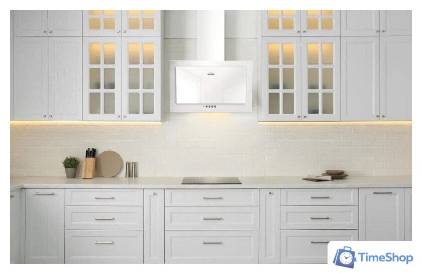 Кухонная вытяжка Elikor Коралл 60П-430-К3Д 266400 (белый/белое стекло) - Изображение №11 — Интернет-магазин Time-Shop