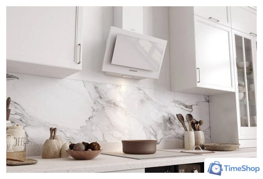 Кухонная вытяжка Elikor Коралл 60П-430-К3Д 266400 (белый/белое стекло) - Изображение №10 — Интернет-магазин Time-Shop