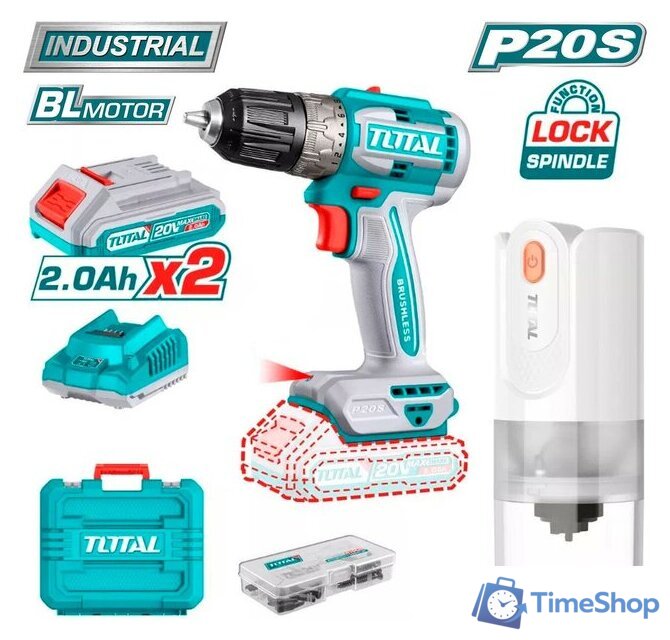  Total TOSLI240315 (шуруповерт, кофемолка, 2 АКБ, кейс) - Изображение №1 — Интернет-магазин Time-Shop