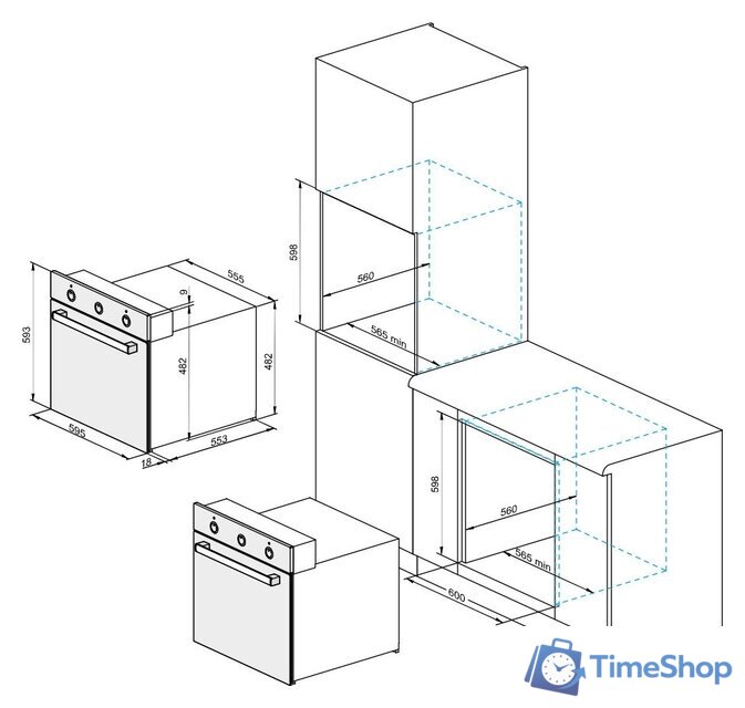 Электрический духовой шкаф Darina 1U8 BDE112 707 BG - Изображение №4 — Интернет-магазин Time-Shop