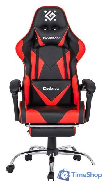 Игровое (геймерское) кресло Defender Pilot (черный/красный) - Изображение №2 — Интернет-магазин Time-Shop
