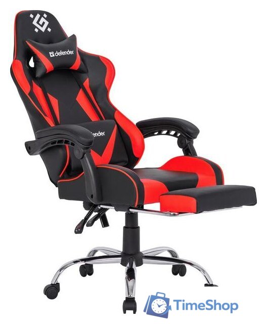 Игровое (геймерское) кресло Defender Pilot (черный/красный) - Изображение №5 — Интернет-магазин Time-Shop