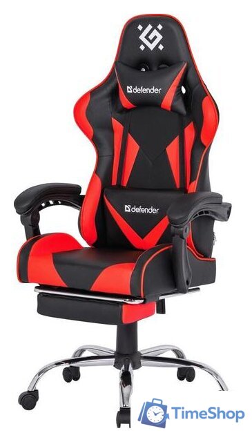Игровое (геймерское) кресло Defender Pilot (черный/красный) - Изображение №3 — Интернет-магазин Time-Shop