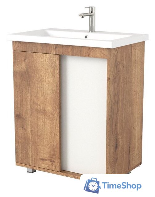  Дабер Тумба с умывальником 013 Cersanit Como 70 Т13.7C.0.21 (дуб галифакс/белый) - Изображение №1 — Интернет-магазин Time-Shop