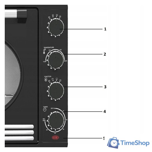 Мини-печь TurboTronic TT-EV35RB - Изображение №4 — Интернет-магазин Time-Shop