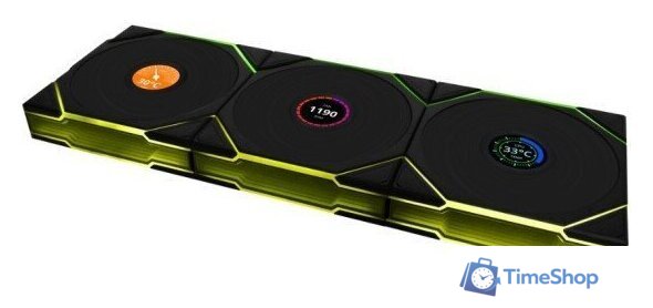 Комплект вентиляторов для корпуса с контроллером Lian Li Uni Fan TL 120 Wireless Reverse 12RTLLCD1W3B G99.12RTLLCD1W3B.R0 - Изображение №1 — Интернет-магазин Time-Shop