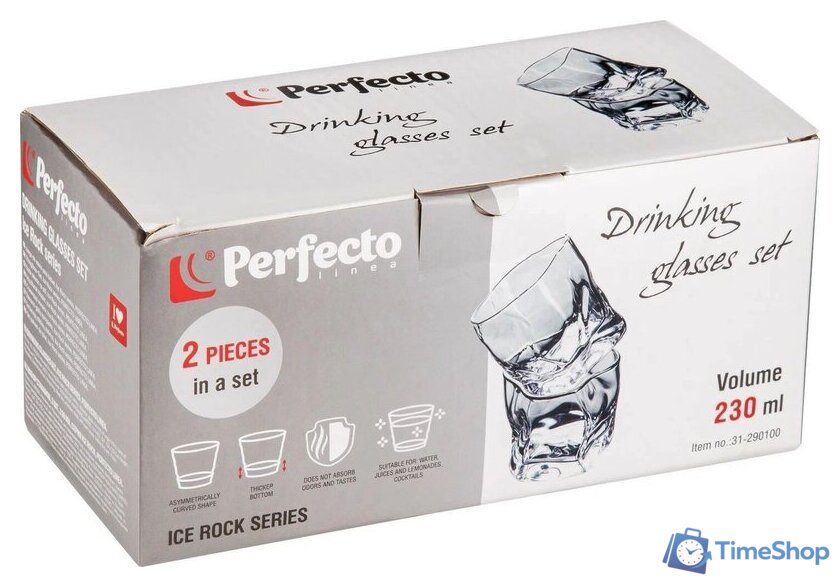 Набор стаканов для воды и напитков Perfecto Linea Ice Rock 31-290100 - Изображение №4 — Интернет-магазин Time-Shop