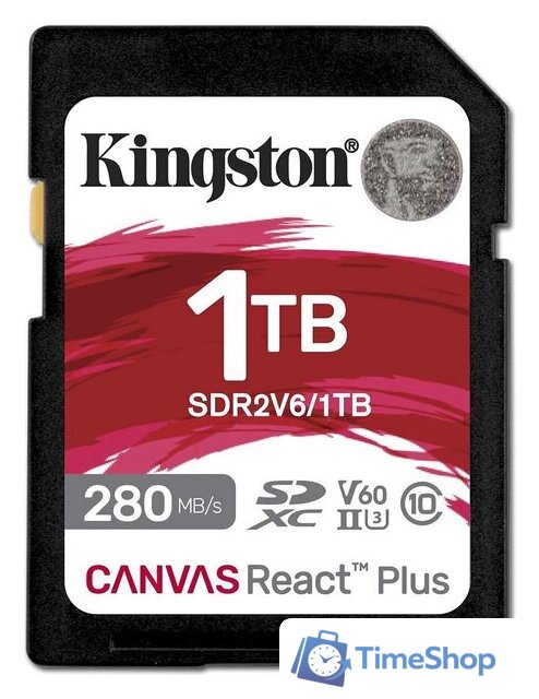 Карта памяти Kingston Canvas React Plus V60 SDXC 1TB - Изображение №1 — Интернет-магазин Time-Shop