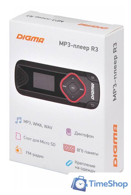 Плеер MP3 Digma R3 8GB (черный) - Изображение №6 — Интернет-магазин Time-Shop