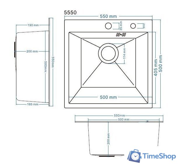 Кухонная мойка Schtoff Best Premium Black 5550 - Изображение №4 — Интернет-магазин Time-Shop