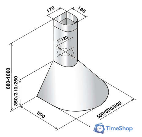 Кухонная вытяжка Elikor Эпсилон 50П-430-П3Л (белый/серебро) - Изображение №2 — Интернет-магазин Time-Shop