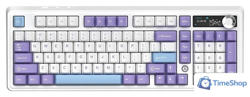 Клавиатура Ajazz AK980 V2 (фиолетовый/белый/синий, Ajazz Gift) - Изображение №2 — Интернет-магазин Time-Shop