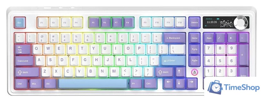 Клавиатура Ajazz AK980 V2 (фиолетовый/белый/синий, Ajazz Gift) - Изображение №1 — Интернет-магазин Time-Shop