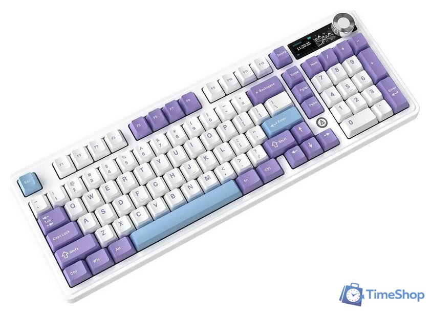 Клавиатура Ajazz AK980 V2 (фиолетовый/белый/синий, Ajazz Gift) - Изображение №5 — Интернет-магазин Time-Shop