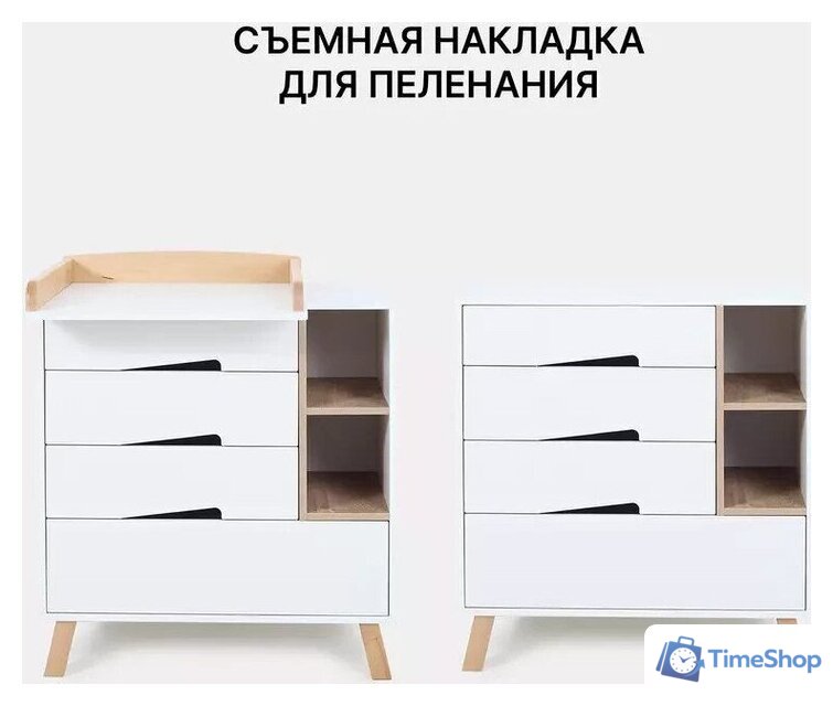 Детский комод Rant Lago Pro 800/4 (cloud white) - Изображение №13 — Интернет-магазин Time-Shop
