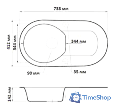 Кухонная мойка БелЭворс Rondo (блэк) - Изображение №2 — Интернет-магазин Time-Shop
