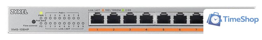 Неуправляемый коммутатор Zyxel XMG-108HP - Изображение №1 — Интернет-магазин Time-Shop