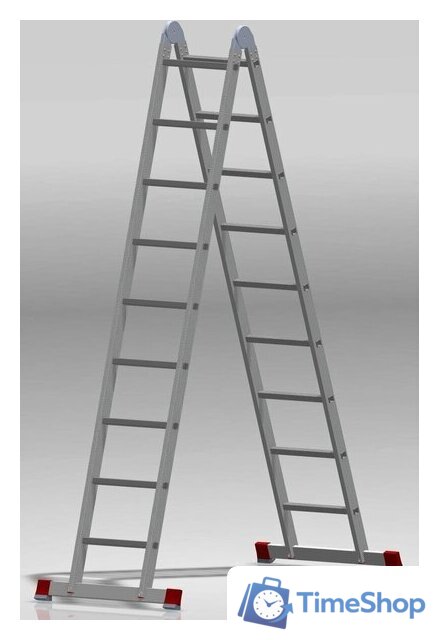 Лестница-трансформер Новая высота NV 331 шарнирная 2x9 ступеней - Изображение №3 — Интернет-магазин Time-Shop