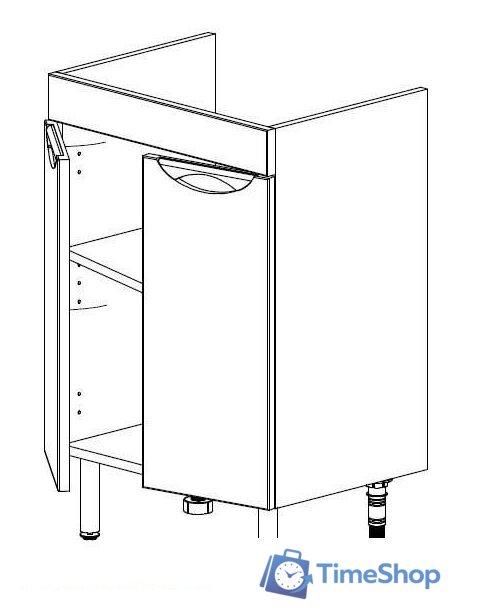  СанитаМебель Тумба под умывальник Камелия-63 Д3 (белый) - Изображение №2 — Интернет-магазин Time-Shop