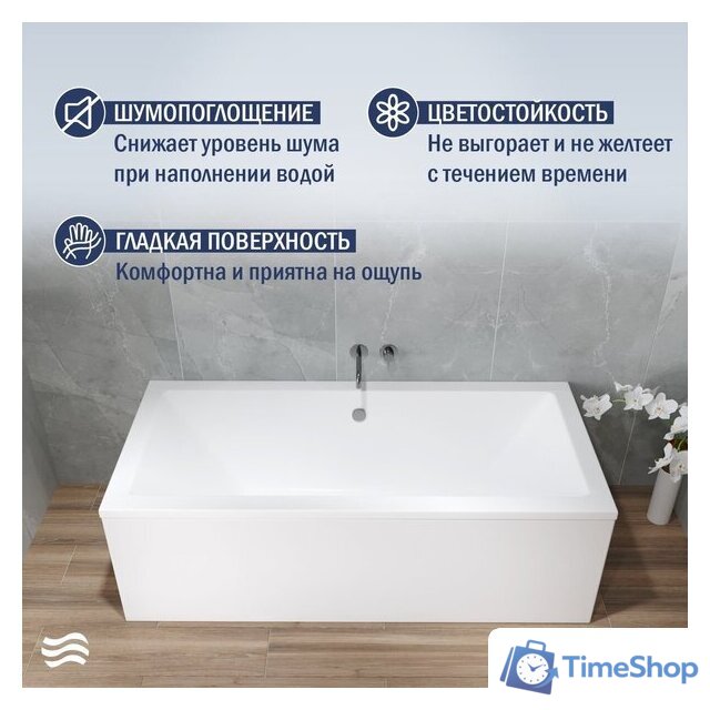 Ванна Lauter Oasis 190х90 21203090 (с ножками) - Изображение №4 — Интернет-магазин Time-Shop