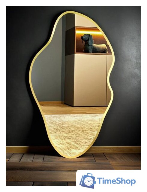 Зеркало с подсветкой  EMZE 45x77 LED.UV.NF.45.77.AUR.SW.4K (золото с УФ-окантовкой и подсветкой) - Изображение №1 — Интернет-магазин Time-Shop