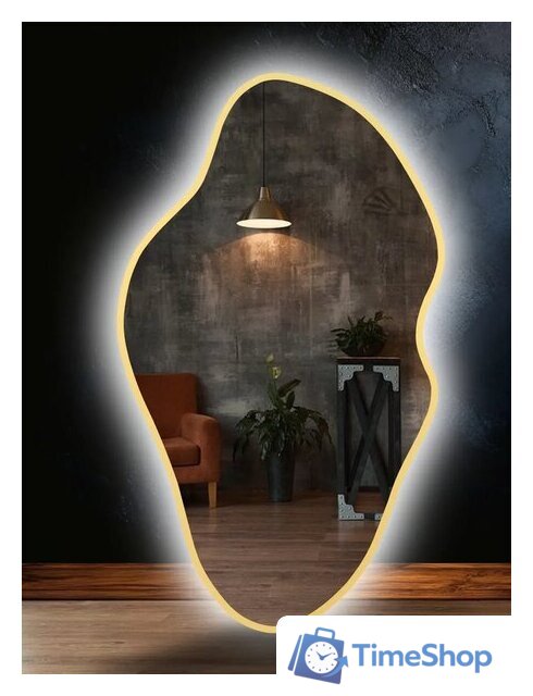 Зеркало с подсветкой  EMZE 45x77 LED.UV.NF.45.77.AUR.SW.4K (золото с УФ-окантовкой и подсветкой) - Изображение №10 — Интернет-магазин Time-Shop
