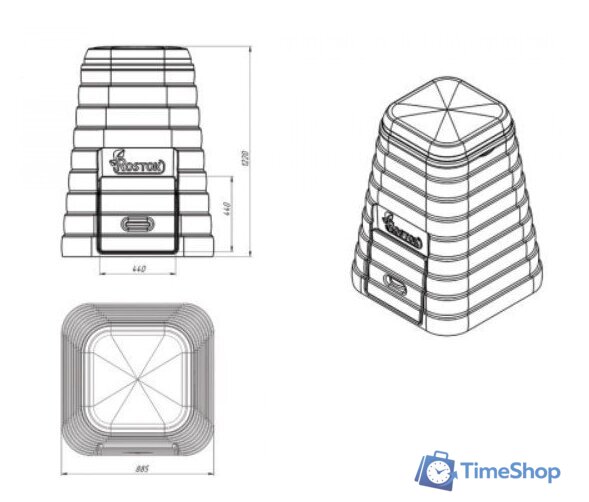 Компостер Rostok 207.0000.406.0 (графит) - Изображение №2 — Интернет-магазин Time-Shop