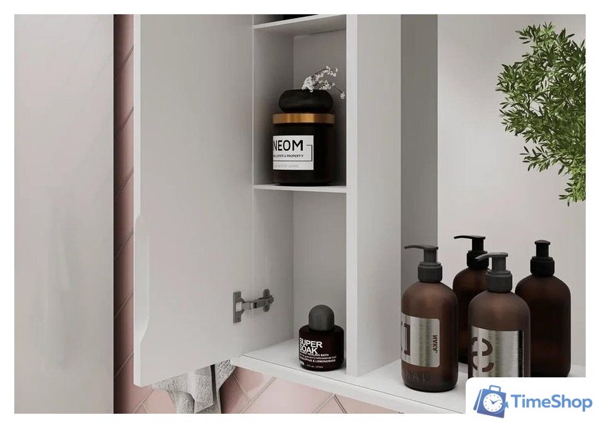  Volna Шкаф с зеркалом Adel 70 L (белый) - Изображение №12 — Интернет-магазин Time-Shop