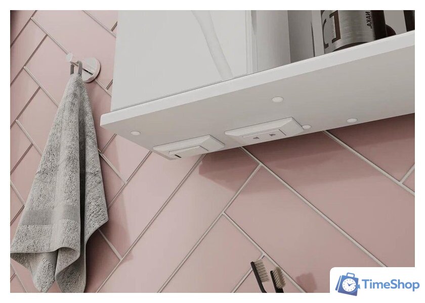  Volna Шкаф с зеркалом Adel 70 L (белый) - Изображение №4 — Интернет-магазин Time-Shop