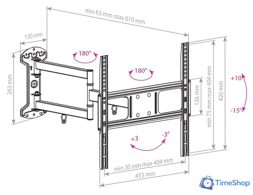 Кронштейн для телевизора Arm Media LCD-415 - Изображение №3 — Интернет-магазин Time-Shop