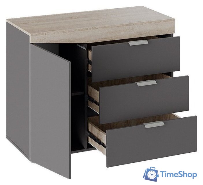 Комод Трия Тип 1 (дуб сонома/графит серый) - Изображение №4 — Интернет-магазин Time-Shop