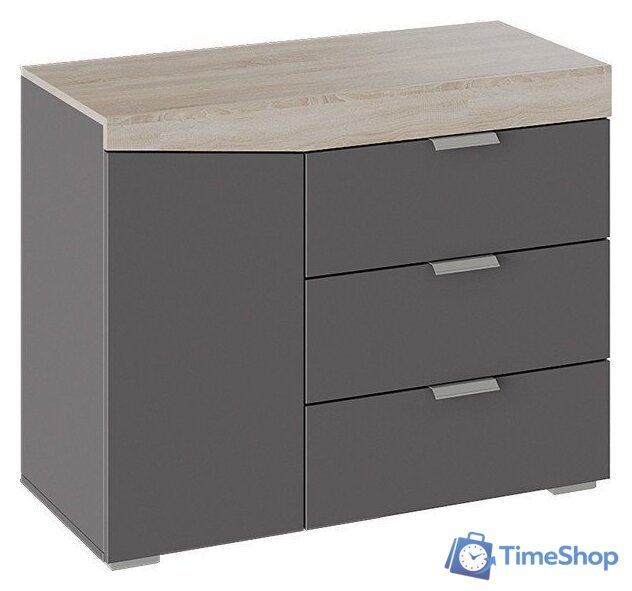 Комод Трия Тип 1 (дуб сонома/графит серый) - Изображение №3 — Интернет-магазин Time-Shop