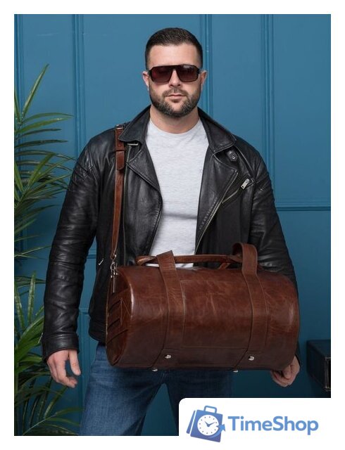 Дорожная сумка Carlo Gattini Premium Faenza 4033-02 (коричневый) - Изображение №9 — Интернет-магазин Time-Shop