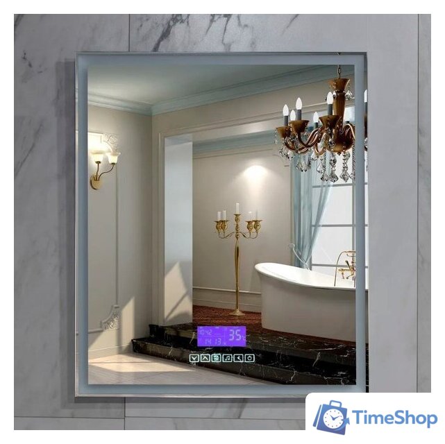  Пекам Зеркало Greta 80x90 greta-80x90MP (с подсветкой, с многофункциональной панелью, подогрев) - Изображение №3 — Интернет-магазин Time-Shop