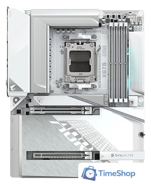 Материнская плата Gigabyte X870 Aorus Stealth Ice - Изображение №1 — Интернет-магазин Time-Shop