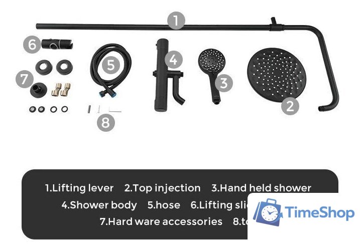 Душевая система  Gappo G2490-6 - Изображение №12 — Интернет-магазин Time-Shop