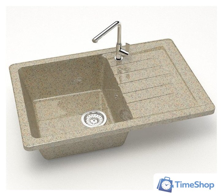 Кухонная мойка MARRBAXX Карельский камень модель 16/Q5 F016Q005 (песочный) - Изображение №2 — Интернет-магазин Time-Shop