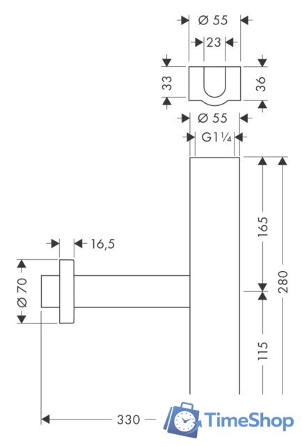 Сифон Hansgrohe Flowstar 52100000 - Изображение №2 — Интернет-магазин Time-Shop