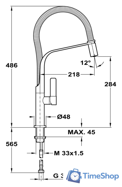 Смеситель TEKA FO 997 Black [62997020FN] - Изображение №3 — Интернет-магазин Time-Shop