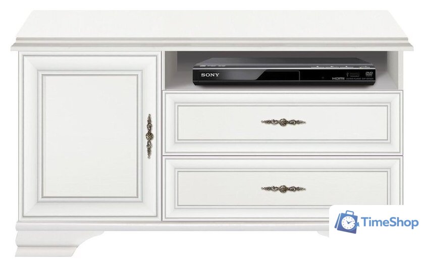 Тумба Black Red White Kentaki S320-RTV1D2S (белый/белый) - Изображение №1 — Интернет-магазин Time-Shop