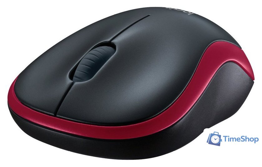 Мышь Logitech M185 (черный/красный) - Изображение №3 — Интернет-магазин Time-Shop